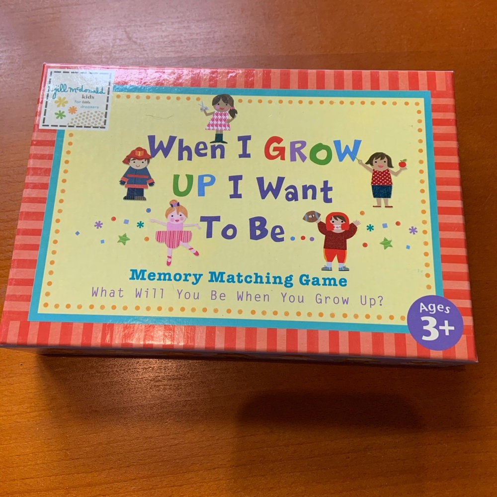 New Jill McDonald When I Grow Up memory game